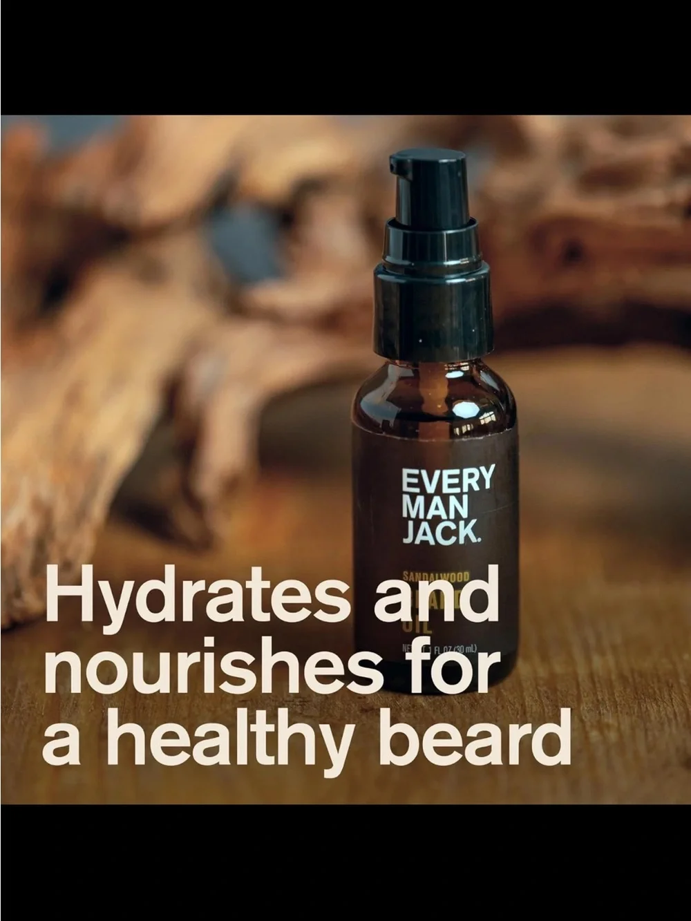 Every Man Jack |  Sandalwood Beard Oil - 3 Pack 1 Fl.Oz Each